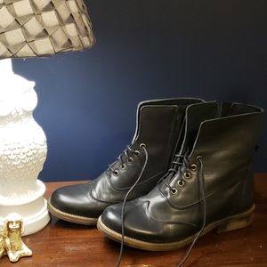 Eric Michael black leather moto style boots